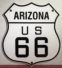 VINTAGE STATE OF ARIZONA U.S. US ROUTE 66 PORCELAIN 13” ROAD HIGHWAY SIGN