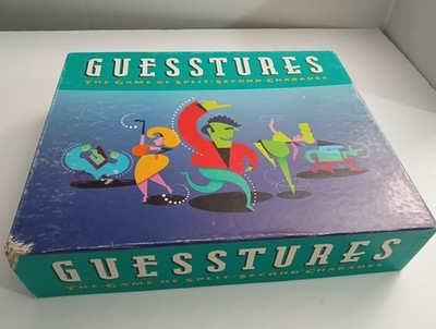 Milton Bradley Guesstures The Game of Split Second Charades Vintage 1990s Comp.