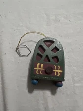 Music Painted  Wood  Box Christmas Ornament