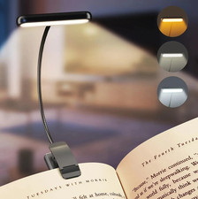 Rechargeable Book Light LED Clip-on Reading Light 3 Color Temperature USB Lamp