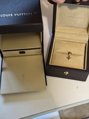 Auth LOUIS VUITTON Single Pierced Earring Monogram Idylle Diamond 18K YG