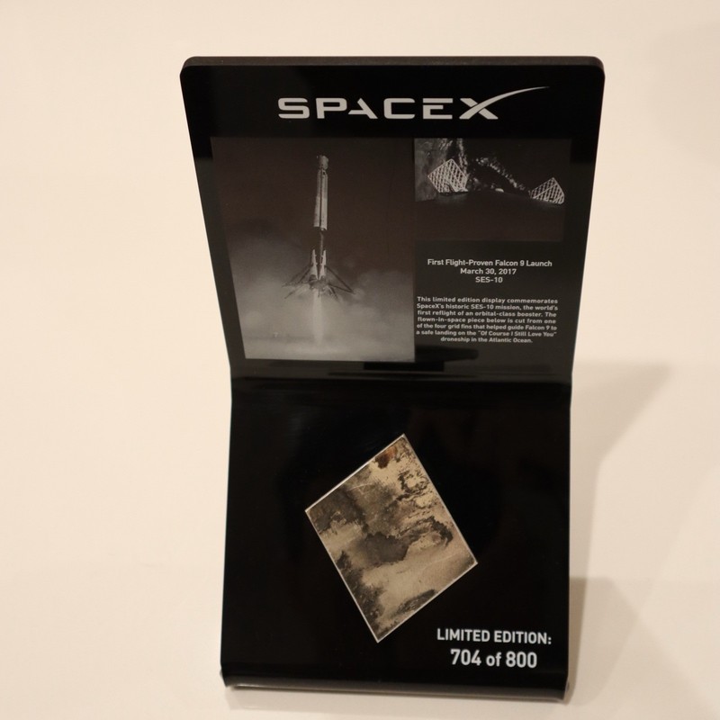 SpaceX SES-10 Flown Falcon 9 Grid Fin Artifact – First Flight-Proven Booster