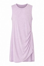 Nine West Womens Size XL Lilac Ruched Sleeveless Dress Cotton Modal NWT