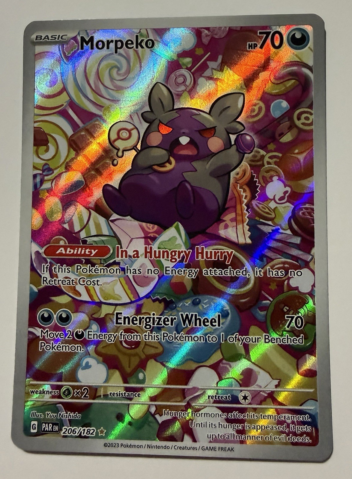 Morpeko Pokemon (2023) Paradox Rift 206/182 Near Mint