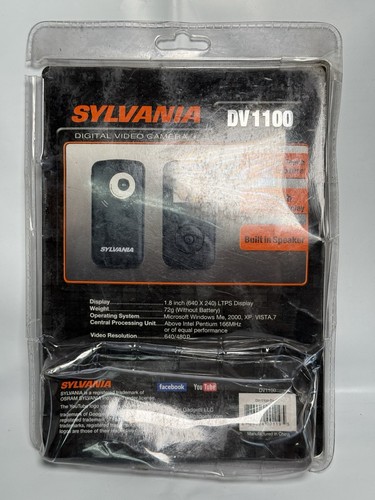 Sylvania DV1100 Digitale Videokameras Schwarz Brandneu Old Stock. 1,8" Bildschirm - Bild 2 von 2