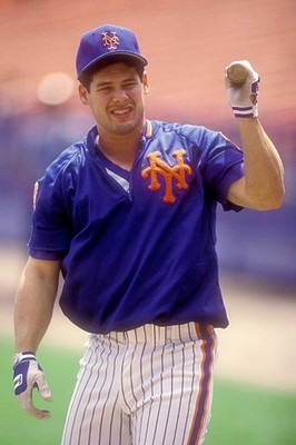 Gregg Jefferies New York Mets looks on before during the game v th- Old Photo