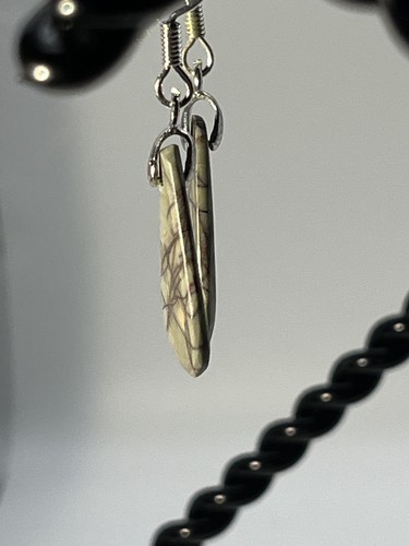 Picasso Jaspis Edelstein 925 Sterling Silber grün Ohrringe Schmuck NEU - Bild 6 von 9