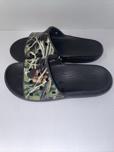 Crocs Slides Sandals Mens 9 Womens 11 Camo - Picture 2 of 5