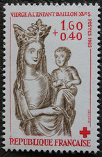 Timbre - FRANCE - Croix-Rouge - Vierge à l'enfant - YT2295 - Neuf ** - 1983