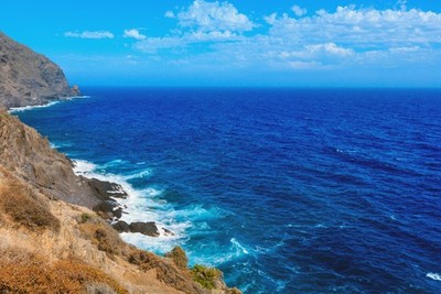 Wandbild: Mediterraner Meeres Sommer Rocky Coast View (Portman, Costa [...]