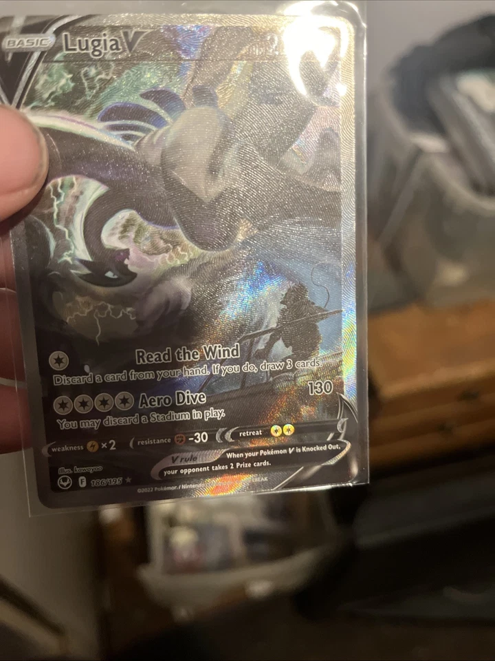 Lugia V Alt Art 186/195 Pokémon TCG Silver Tempest  Near Mint Alternate Art - Image 3 of 4