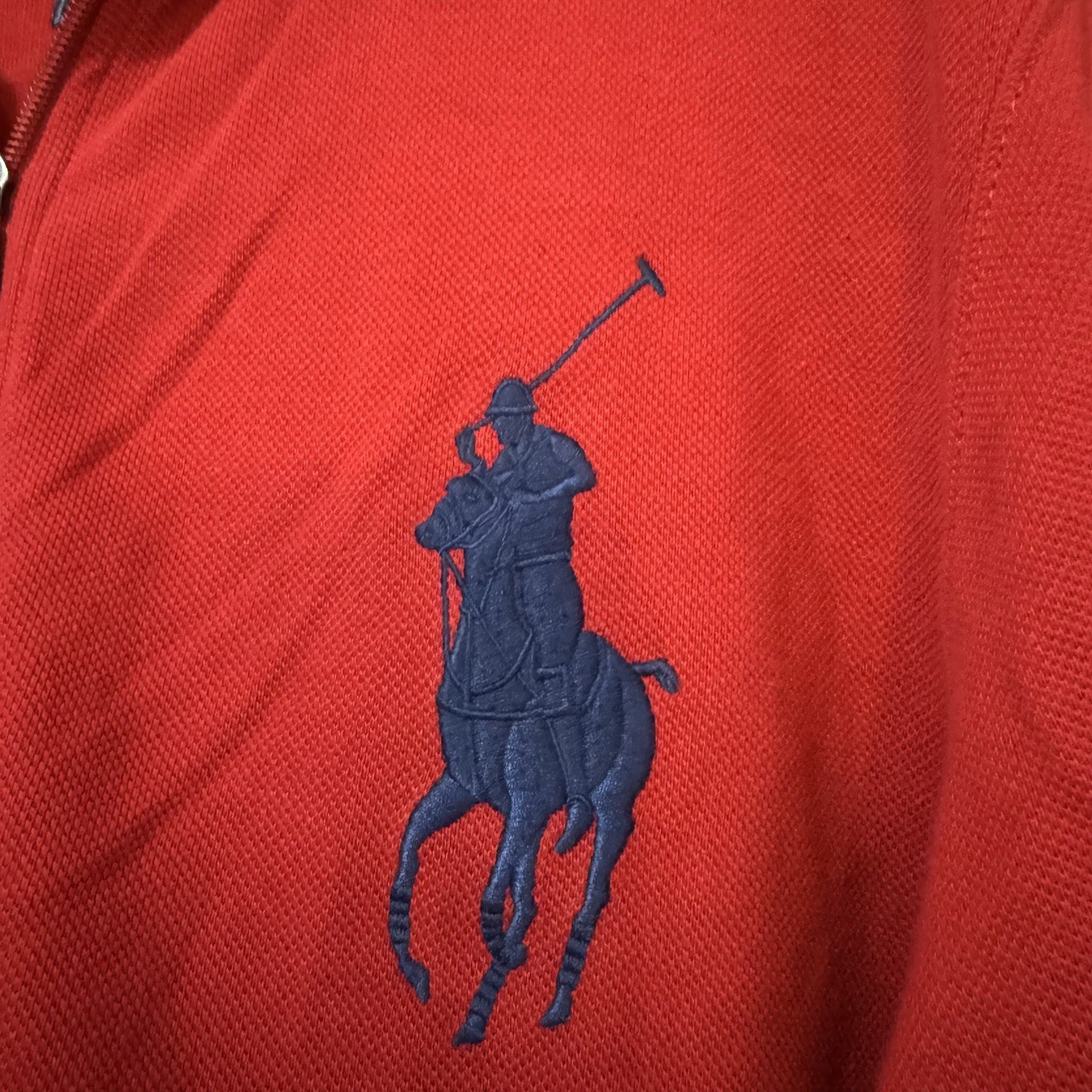 Giacca Polo Ralph Lauren uomo L rossa full zip USA stadio olimpico grande pony pista