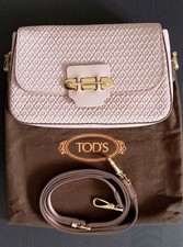BORSA A TRACOLLA TOD'S ROSA CIPRIA PELLE VITELLO CROSSBODY BORSETTA A MANO DONNA