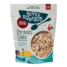 Seven Sundays Gluten Free Maple Almond Protein Oats with Flax & Chia, 16 oz