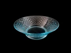 Vintage IMPERIAL Light Aqua Blue 7" DIAMOND QUILT Round Glass Bowl c 1920-1930's