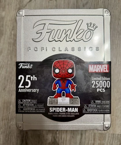 Funko Pop! Classics Spider-Man 25th Anniversary Marvel LE 25000 PCS Sealed Tin