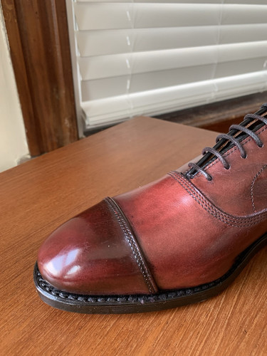 NEW w BOX 1st QUAL| ALLEN EDMONDS 8D PARK AVENUE OXBLOOD CAP TOE DRESS SHOES 8 D - Picture 11 of 17