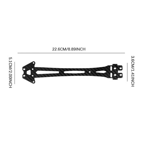 Placa de tablero de cubierta superior de fibra de carbono para 1/10 TAMIYA TT01 RC repuesto de coche - Imagen 3 de 6