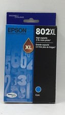Epson 802XL Cyan High Yield Ink Cartridge T802XL220 Genuine Exp 8/26