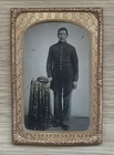 Original 8th Plate CDV Size Civil War Soldier Tintype - Federal Infantryman