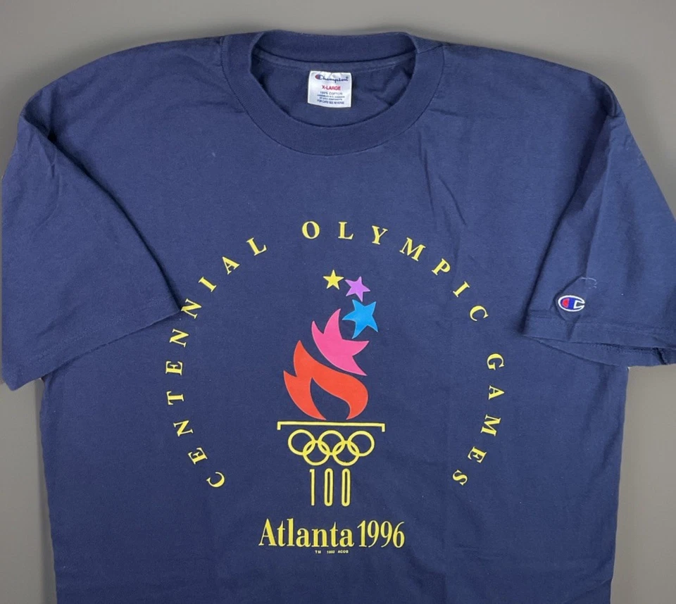 Camiseta De Colección 1996 Juegos Olímpicos de Atlanta XL Campeón EE. UU. Juegos del Centenario Camiseta Años 90 Foto 2 de 4