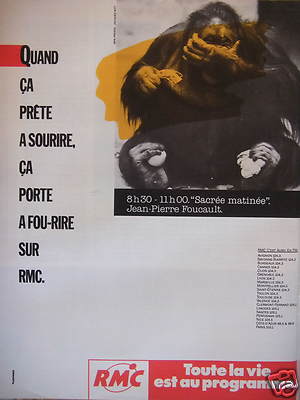 RMC AD WITH J-P.FOUCAULT WHEN IT'S READY TO SMILE IT LEADS TO LAUGH