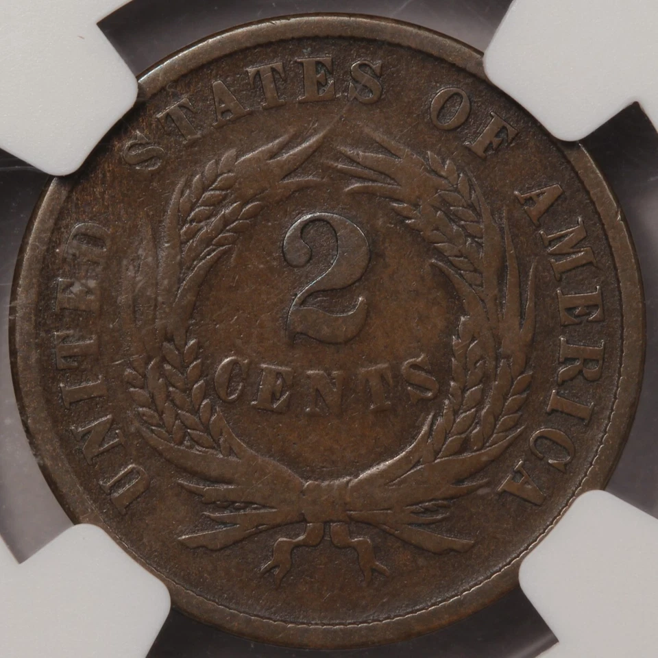 1864 Small Motto Two Cent Piece NGC F-15 - Tough! - Image 2 of 4