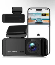 Ecomoment DASH CAM Front WiFi 1296P, Dash Camera for Cars Dashcam w/Night Vision