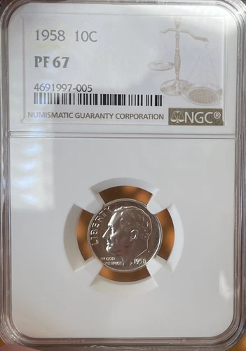 1958 10C - Roosevelt Dime PF67 (NGC)