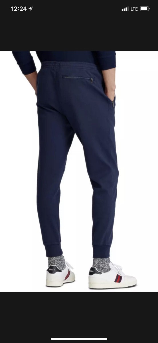 【関税&送料込】Polo Ralph Lauren Navy Blue Cotton Jogging P Ralph Lauren Jogging Bottoms Navy | Mainline Menswear United