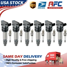 Spark Plugs+ignition Coil For Volvo S60 Xc70 Xc90 Land Rover Lr2 L6 3.2l Uf594