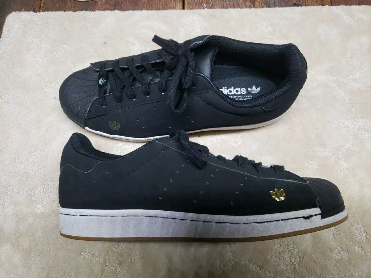 Size Adidas Superstar Pure Black Gum for sale online