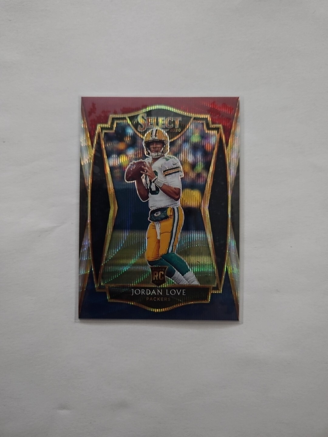 Jordan Love RC /199 Tri-Color Prizm 2020 NFL Select Premier Level Packers