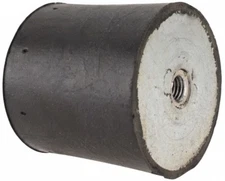 Tech Products 51555-5 Plate/Stud Vibration Isolator, 1/2-13 Thread, 3" Height