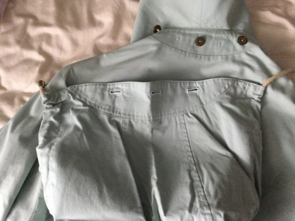 BURBERRY LONDON Verde Claro con Sombrero Extraíble Cremallera Abrigo Chaqueta TALLA XS Foto 3 de 4