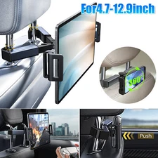 Car Headrest Back Seat Mount Holder 4.7-12.9" Adjustable for Tablet iPad iPhone