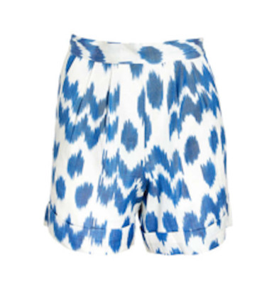WOW! New Punicana brand silk cotton ''ikat'' pleated shorts XS $335