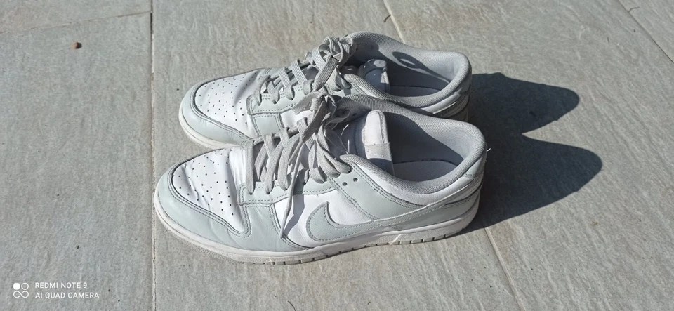 Nike Dunk Low Retro Sneakers per Uomo - White/Grey Fog, EU 43, foto 2 di 5