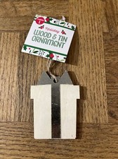 Christmas House Wood And Tin Christmas Ornament