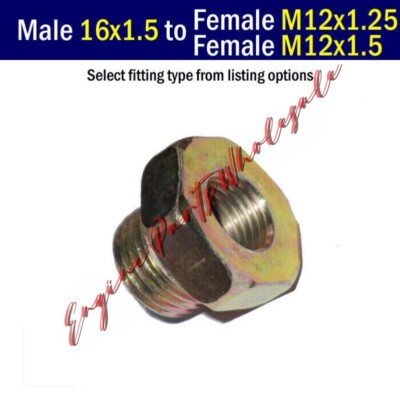 Bushing Fitting M16 M16x1.5 Male M12 x1.25 x1.5 x1.75 Female Connector Adapter