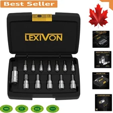 Professional 13-Piece Metric HEX Bit Socket Set - Enhanced S2 Quality & Comfort