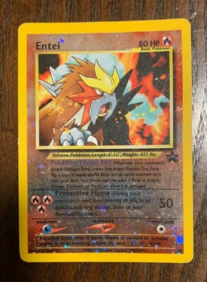 1995 entei pokemon card 2001 Entei Reverse Holo-foil Movie Promo PSA 9 Iconic Pokmon Card, High-grade Collectible