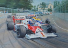 Alain Prost McLaren F1 Formula One Racing Car Blank Birthday Fathers Day Card  