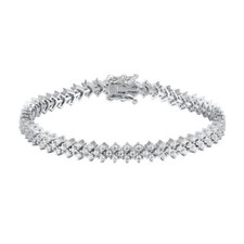 VVS1 Clarity Moissanite Tennis Bracelet for Men Women 925 Sterling Silver