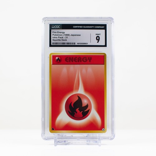 Pokémon Fire Energy #31 Japanese Intro Pack - Squirtle Deck - CGC 9