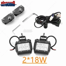 For Ford F-150 F-250 F-350 Hood Mount Bracket Clamp LED Pod Work Light Wire Kit