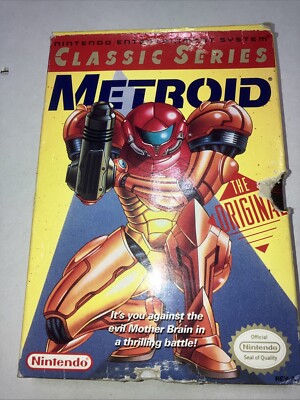 Nintendo NES Metroid Yellow Label CIB Complete Authentic Tested And Working