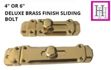  Door Bolt Dead Lock Bathroom Brass Finish Sliding Deluxe Heavy Duty Catch D2