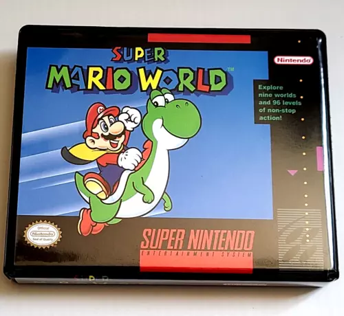 Super Mario World SOLO ESTUCHE Super Nintendo SNES Caja MEJOR Calidad Disponible