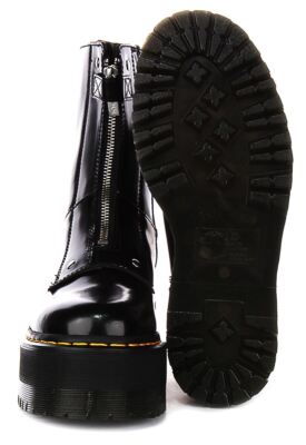 Dr Martens Jetta Hi Max Chunky Platform Front Zip Up Womens Boot 